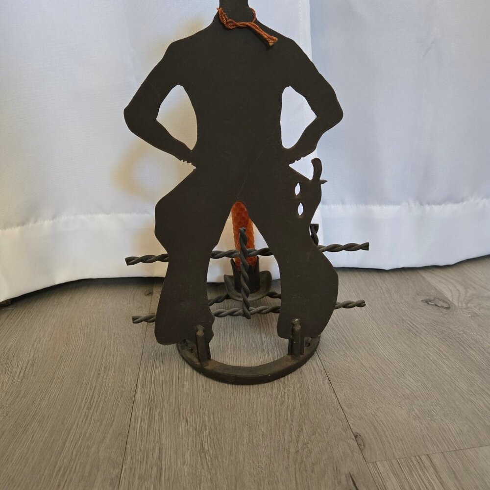 Metal Cowboy Candle Holder* - Picture 3 of 6